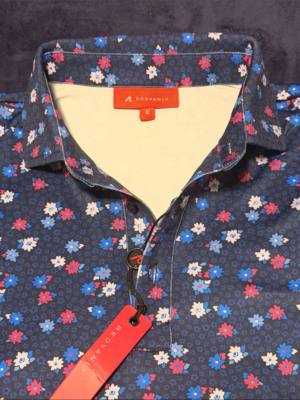 Red Vanly Floral Button-Up Shirt - Blue/Multi